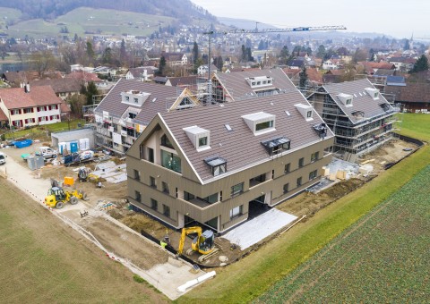 Aktueller Baufortschritt beim Neubauprojekt "am Mülibach" in 8259 Wagenhausen (TG)