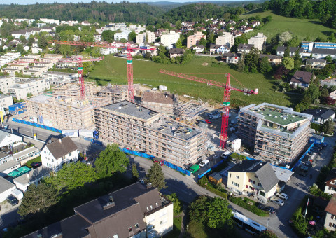 Aktuelle Impressionen der Wohnüberbauung "Gloggeguet" Schaffhausen