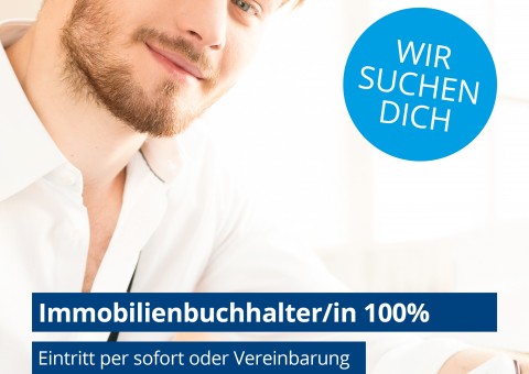 Werde Teil unseres Teams! Zur Verstärkung unseres Teams suchen wir per sofort oder nach Vereinbarung eine/n Immobilienbuchhalter/in 100%.