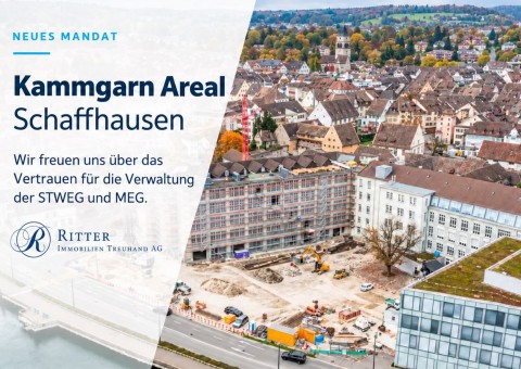 Vertrauen verbindet. Immobilien auch. Wir freuen uns über das Mandat «Kammgarn Areal» in Schaffhausen.